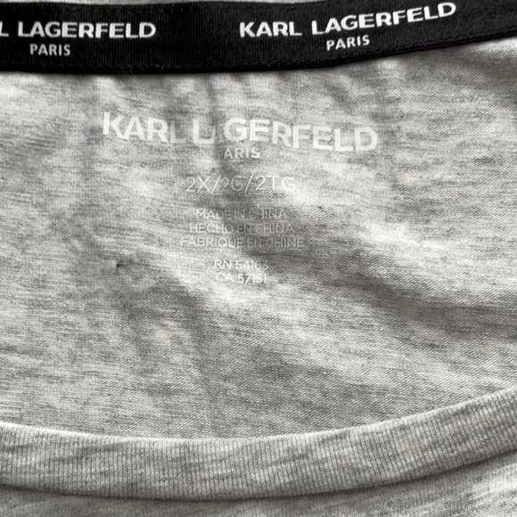 Karl Lagerfeld Paris Graphic Tee Ladies Size 2X - Picture 7 of 9